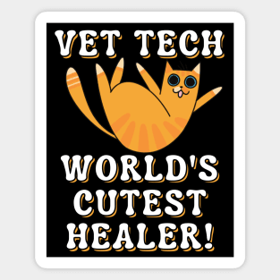 Cat Vet Technician Cutest Healer Magnet